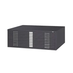 Online ® Graphic Arts 10-Drawer Steel Flat File For 30" x 42" Documents, Black File Cabinets