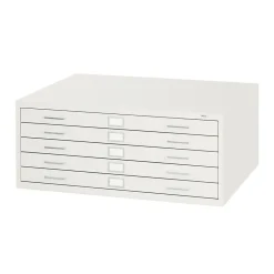 Best ® Graphic Arts 5-Drawer Steel Flat File For 24" x 36" Documents, White File Cabinets