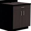 Clearance 36"H Modular Break Room Two Doors/One Drawer/One Adjustable Shelf Base Cabinet, Asian Night/Black (1701AN) Storage Cabinets