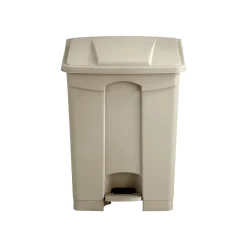 Safco Indoor Step Trash Can, Tan Plastic, 17 Gal. (9922TN)