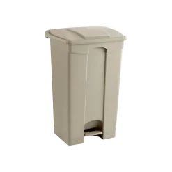 Safco Indoor Step Trash Can, Tan Plastic, 23 Gal. (9923TN)