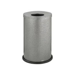 Safco Indoor Trash Can w/ no Lid, Black Speckle Steel, 35 Gal. (9677NC)