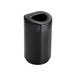 Safco Indoor Trash Can w/Lid, Black Steel, 30 Gal. (9920BL)
