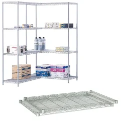 Hot Industrial Extra 2-Shelf Wire Mounted, 48.03", Metallic Gray (5296GR) Shelving