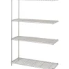 New Industrial 4-Shelf Metal Unit, 48.03", Metallic Gray (5292GR) Shelving