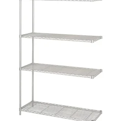 New Industrial 4-Shelf Metal Unit, 48.03", Metallic Gray (5292GR) Shelving