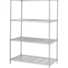 New Industrial 4-Shelf Metal Stand Alone, 48.03", Metallic Gray (5294GR) Shelving