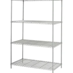 New Industrial 4-Shelf Metal Stand Alone, 48.03", Metallic Gray (5294GR) Shelving