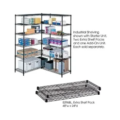 Online Industrial 2-Shelf Metal Extra Shelf, 48.03", Black (5296BL) Shelving