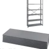 Online Industrial 5-Shelf Powder-Coated Steel Mounted, 48", Gray (6253) Shelving