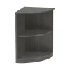 New Medina Bookcase 2 Shelf 29 1/2"H, Gray Steel (MVBQ2LGS) Bookcases