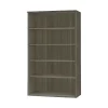 Outlet Medina Bookcase, Gray Steel, 5 Shelf, 68"H Bookcases