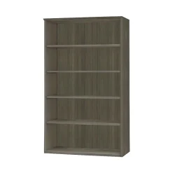 Outlet Medina Bookcase, Gray Steel, 5 Shelf, 68"H Bookcases