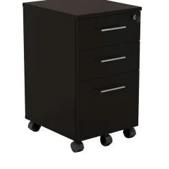 New Medina 3-Drawer Mobile Vertical File Cabinet, Letter Size, Lockable, 26.75"H x 15.5"W x 18"D, Mocha (MNBBFLDC) File Cabinets
