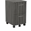 Outlet Medina 2-Drawer Mobile Vertical File Cabinet, Letter Size, Lockable, 26.75"H x 15.5"W x 18"D, Gray (MNFFLGS) File Cabinets