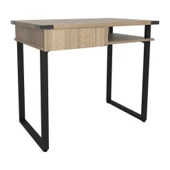 Discount Mirella SOHO 36"W Table Desk with Drawer, Sand Dune (5512SDD) Office Desks