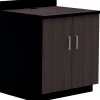 Hot ® Modular Break Room Two Doors/Two Adjustable Shelves Base Cabinet, Asian Night/Black, 36"H x 36"W x 25"D Storage Cabinets