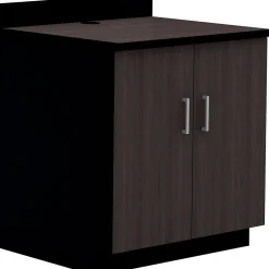 Hot ® Modular Break Room Two Doors/Two Adjustable Shelves Base Cabinet, Asian Night/Black, 36"H x 36"W x 25"D Storage Cabinets