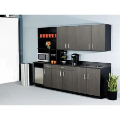 Sale ® Modular Break Room Breakroom Wall Cabinet, Asian Night/Black, 30