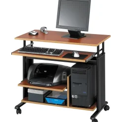 New Muv Mini Tower 36" Workstation Desk, Cherry (1927CY) Office Desks