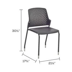 Outlet Next High-Impact Polypropylene Office Chair, Black, 4/Carton (4287BL) Folding & Stacking