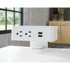 Surge Protectors & Power Strips<Safco Resi 2 Outlet Power Strip, White (RESUPU)