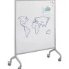 Hot ® Rumba™ Whiteboard Collaboration Screen, 42" x 16" x 54", White/Gray (2015WBS) Dry Erase