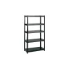 Discount 4-Shelf Powder-Coated Steel Stand Alone Shelving, 36", Black (5247BL) Shelving
