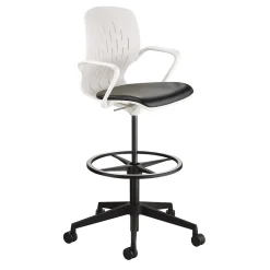 ® Shell™ Vinyl Upholstered Extended-Height Chair, White (7014WH) Office Chairs