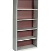 New Value Mate 5-Shelf 67"H Wood Bookcase, Gray (7173GR) Bookcases