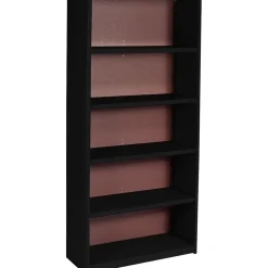Online ValueMate Economy 5-Shelf 42.2"H Steel Bookcase, Black (7173BL) Bookcases