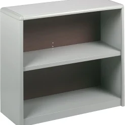 Online ValueMate Economy 2-Shelf 28"H Steel Bookcase, Gray (7170GR) Bookcases