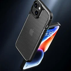 Cell Phone Cases<SaharaCase Anti-Slip MagSafe Phone Case for iPhone 15, Shock Absorbing, Black (CP00439)