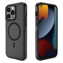Cell Phone Cases<SaharaCase Armor MagSafe Phone Case for iPhone 15 Pro Max, Shock Absorbing, Black (CP00482)