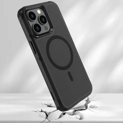 Cell Phone Cases<SaharaCase Armor MagSafe Phone Case for iPhone 15 Pro Max, Shock Absorbing, Black (CP00482)