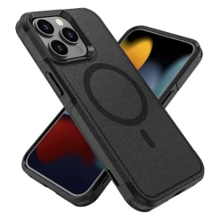 Cell Phone Cases<SaharaCase Armor MagSafe Phone Case for iPhone 15 Pro Max, Shock Absorbing, Black (CP00482)