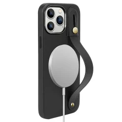 Cell Phone Cases<SaharaCase FingerGrip MagSafe Phone Case for iPhone 15 Pro, Shock Absorbing, Black (CP00465)