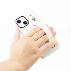 Cell Phone Cases<SaharaCase FingerGrip MagSafe Phone Case for iPhone 15, Shock Absorbing, White (CP00444)