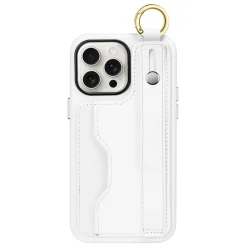 Cell Phone Cases<SaharaCase FingerGrip Phone Case for iPhone 15 Pro Max, Shock Absorbing, White (CP00485)
