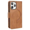 Cell Phone Cases<SaharaCase Folio Wallet MagSafe Phone Case for iPhone 15 Pro Max, Shock Absorbing, Brown (CP00481)