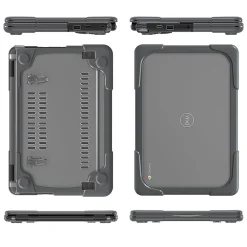 SaharaCase Hard Shell Laptop Case for Dell Chromebook, Gray/Clear (LT00054)
