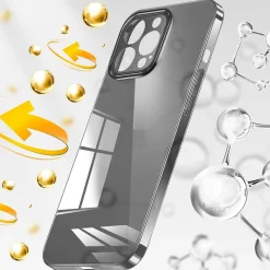 Cell Phone Cases<SaharaCase Hybrid-Flex Hard Shell MagSafe Phone Case for iPhone 15 Pro Max, Shock Absorbing, Black (CP00471)