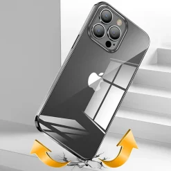 Cell Phone Cases<SaharaCase Hybrid-Flex Hard Shell MagSafe Phone Case for iPhone 15 Pro Max, Shock Absorbing, Black (CP00471)