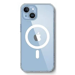 Cell Phone Cases<SaharaCase Hybrid-Flex Hard Shell MagSafe Phone Case for iPhone 15 Plus, Shock Absorbing, Clear (CP00450)