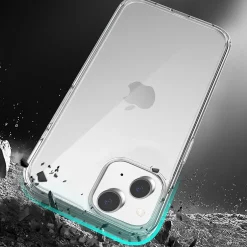 Cell Phone Cases<SaharaCase Hybrid-Flex Hard Shell MagSafe Phone Case for iPhone 15, Shock Absorbing, Clear (CP00438)