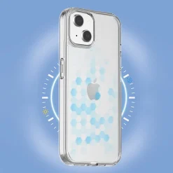 Cell Phone Cases<SaharaCase Hybrid-Flex Hard Shell MagSafe Phone Case for iPhone 15, Shock Absorbing, Clear (CP00438)