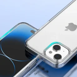 Cell Phone Cases<SaharaCase Hybrid-Flex Hard Shell MagSafe Phone Case for iPhone 15, Shock Absorbing, Clear (CP00438)