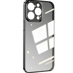 Cell Phone Cases<SaharaCase Hybrid-Flex Hard Shell MagSafe Phone Case for iPhone 15 Pro, Shock Absorbing, Clear Black (CP00458)