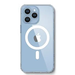 Cell Phone Cases<SaharaCase Hybrid-Flex Hard Shell MagSafe Phone Case for iPhone 15 Pro, Shock Absorbing, Clear (CP00459)