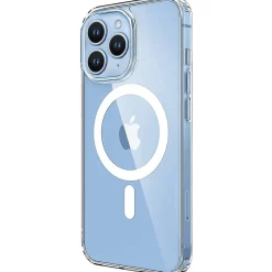 Cell Phone Cases<SaharaCase Hybrid-Flex Hard Shell MagSafe Phone Case for iPhone 15 Pro, Shock Absorbing, Clear (CP00459)